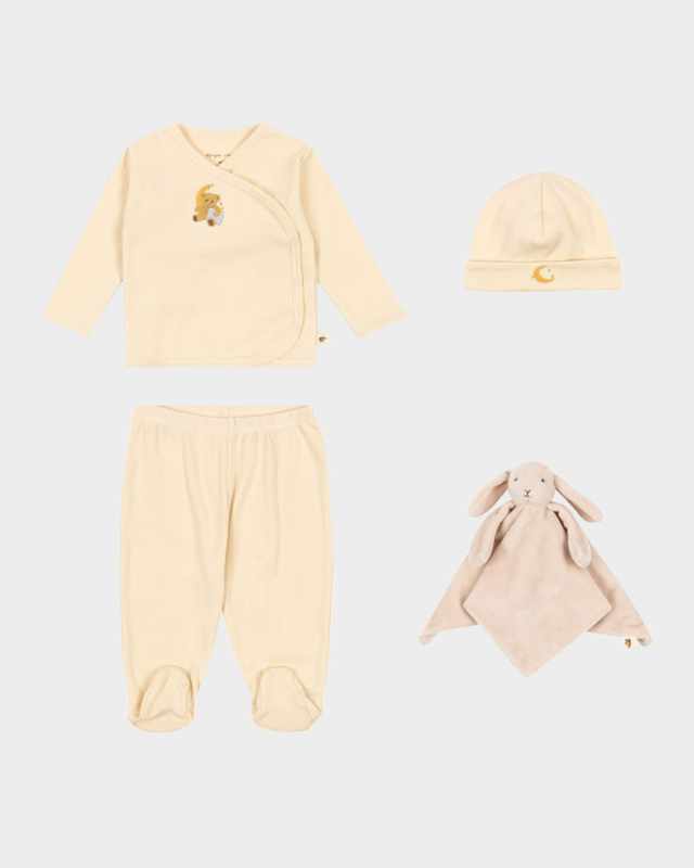 Girl's 4-Piece Embroidered Gift Set, Size Premie-6
